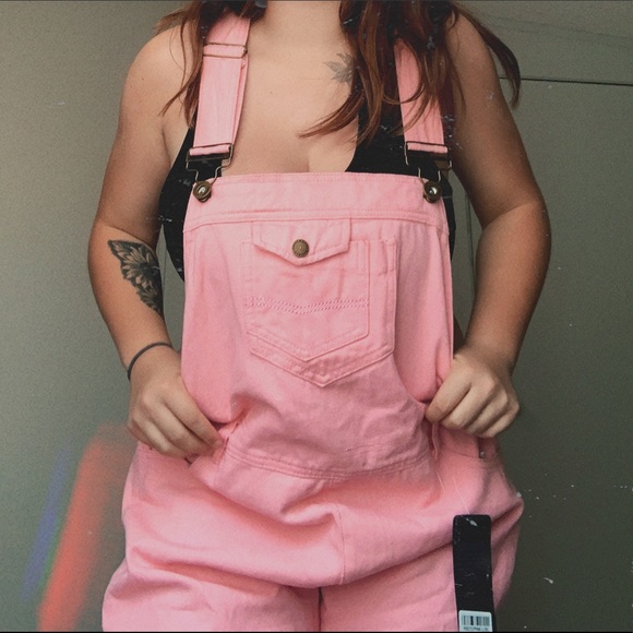 Bubble Gum Pink Long Overalls - Picture 3 of 6